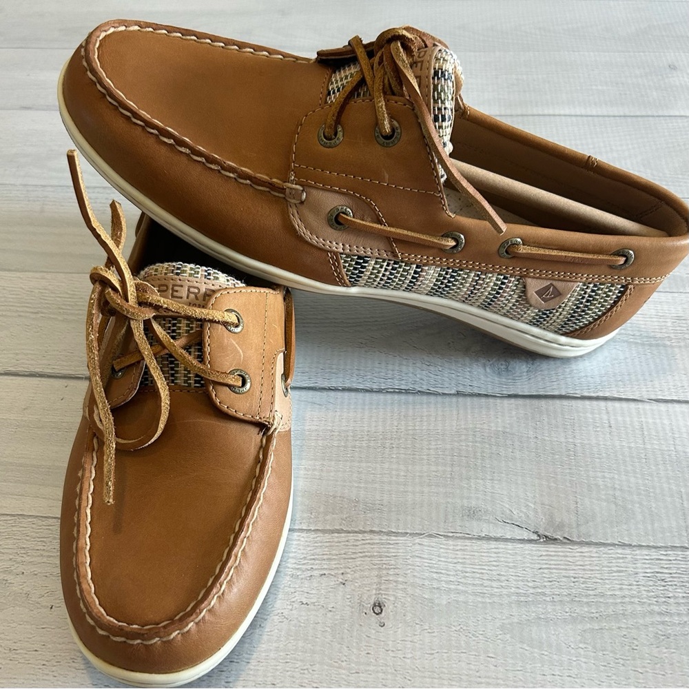Sperry Koifish Raffia Women’s Boat Shoes Size 9.5